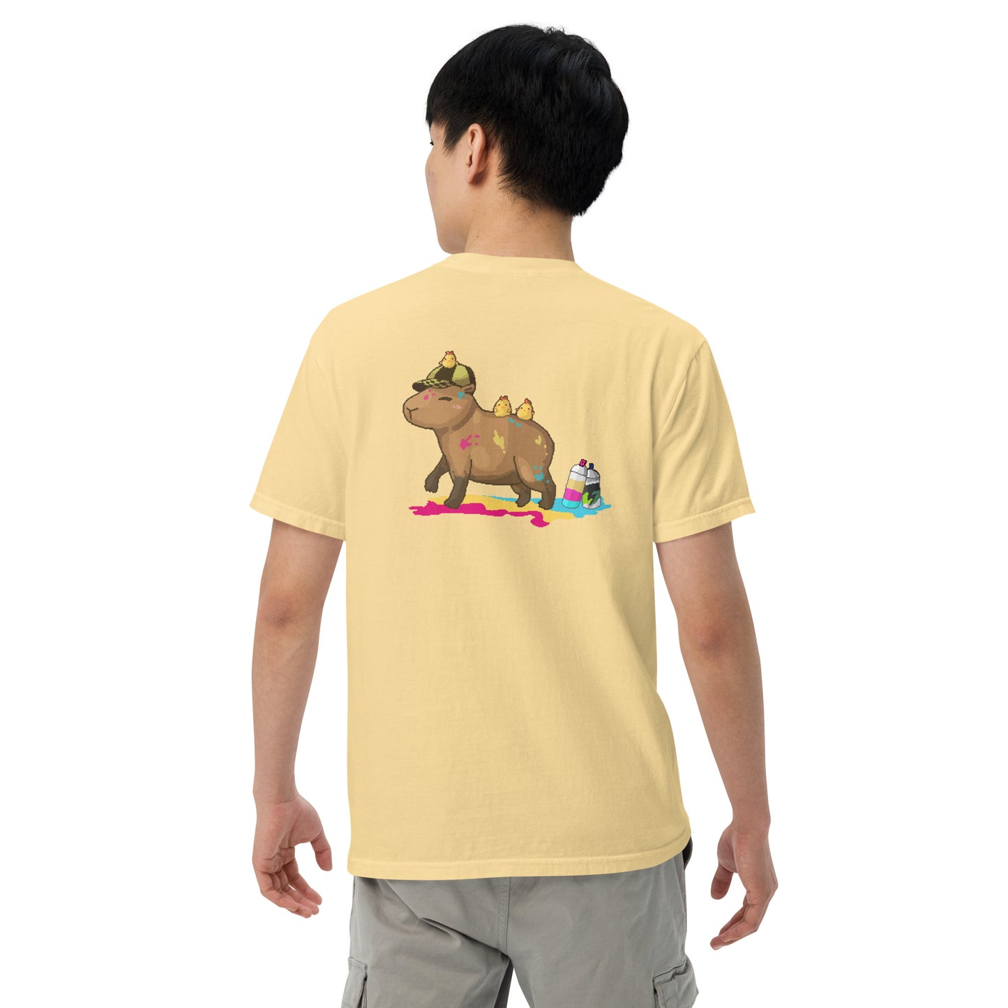 Cool Capy Graffiti Men’s garment-dyed heavyweight t-shirt